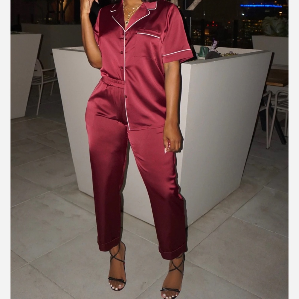 Satin Pant Set